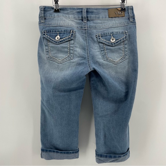 YMI Women’s Capris Blue Denim Light Wash Juniors 9 - Picture 4 of 7
